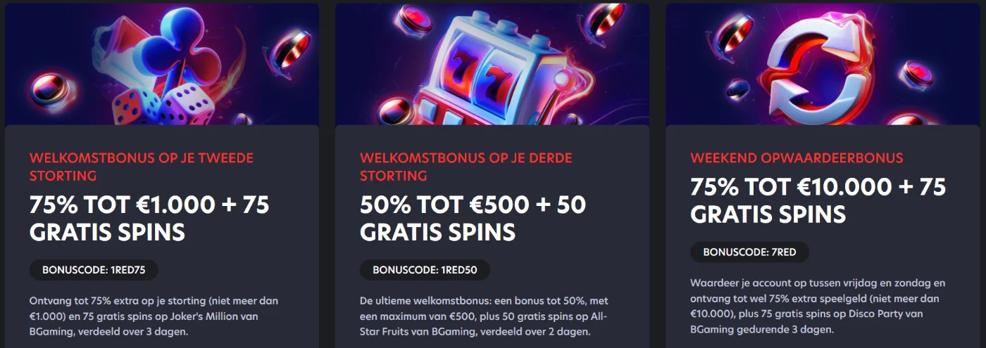 1RED Casino Welkomstbonus 1RED Casino Welkomstbonus